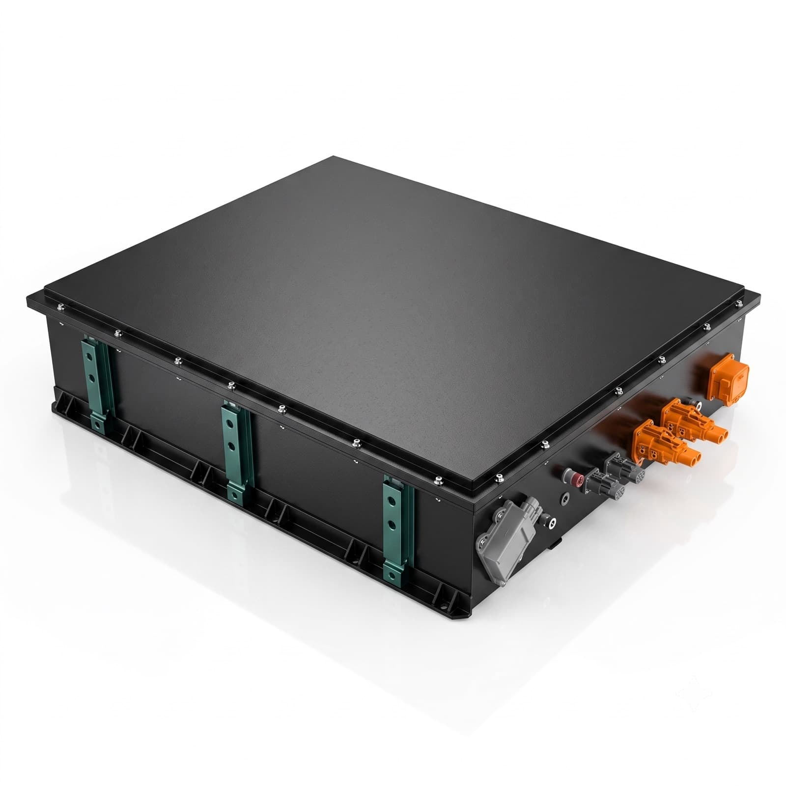 Elementrailer battery pack module with high-voltage connectors